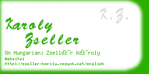 karoly zseller business card